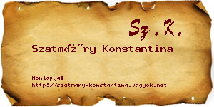 Szatmáry Konstantina névjegykártya